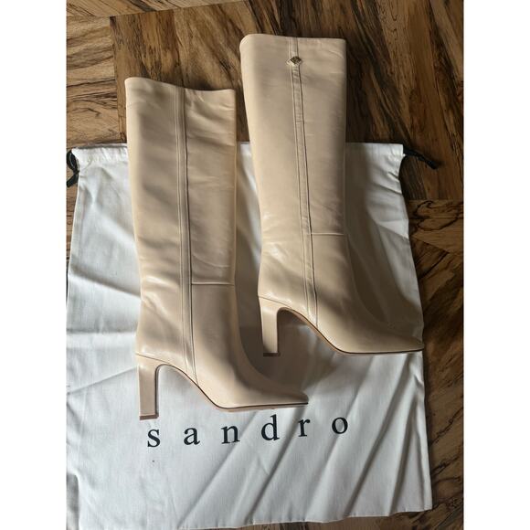 Sandro Paris Boots in Ecru - Picture 2 of 9